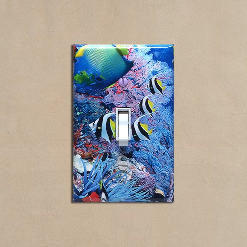Tropical Ocean Fish 1 Light Switch Plate Covers Home Decor Etsy Australia