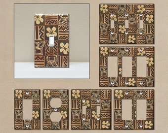 BROWN BAMBOO IMAGE HOME WALL DECOR OUTLET COVER