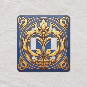 Tile Pattern Light Switch Cover, Oversized Wall Plate, Outlet Cover, Metal Wall Plates, Antique, Art Nouveau