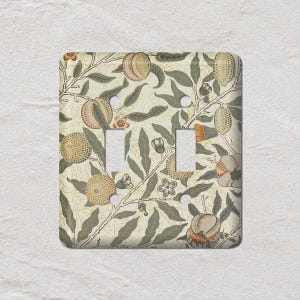 Fruit Wallpaper William Morris Light Switch Cover, Oversized Wall Plate, Outlet Cover, Metal Wall Plates, Home Decor, Art Nouveau