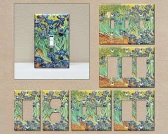 Iris (Van Gogh) - Caches pour interrupteurs, Caches pour plaques murales, Plaques pour interrupteurs, Oeuvres d'art célèbres, Décoration d'intérieur