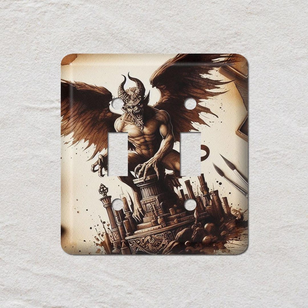 Demon Devil Evil Creature Light Switch Cover, Oversized Wall Plate ...