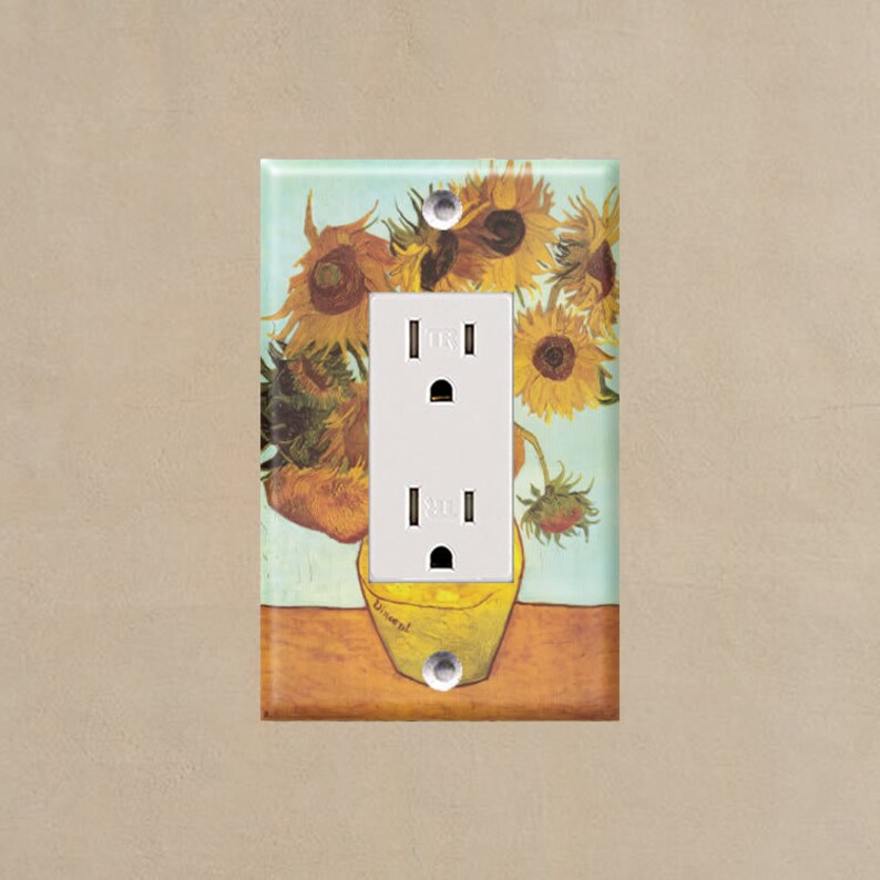 Sunflower 2 van Gogh Light Switch Plate Covers Home Decor Etsy Canada