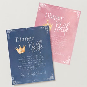 Enchanting Fairytale Baby Shower Diaper Raffle Game - DIGITAL DOWNLOAD