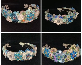 Headband, Tiara, Irish Dance, Fairies, Rhinestones and Flowers