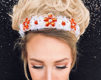 Headband, Tiara, Irish Dance, Fairies, Rhinestones and Flowers