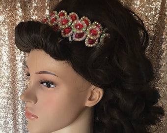 Headband, Tiara, Crown, Irish Dnace, made of Rhinestones