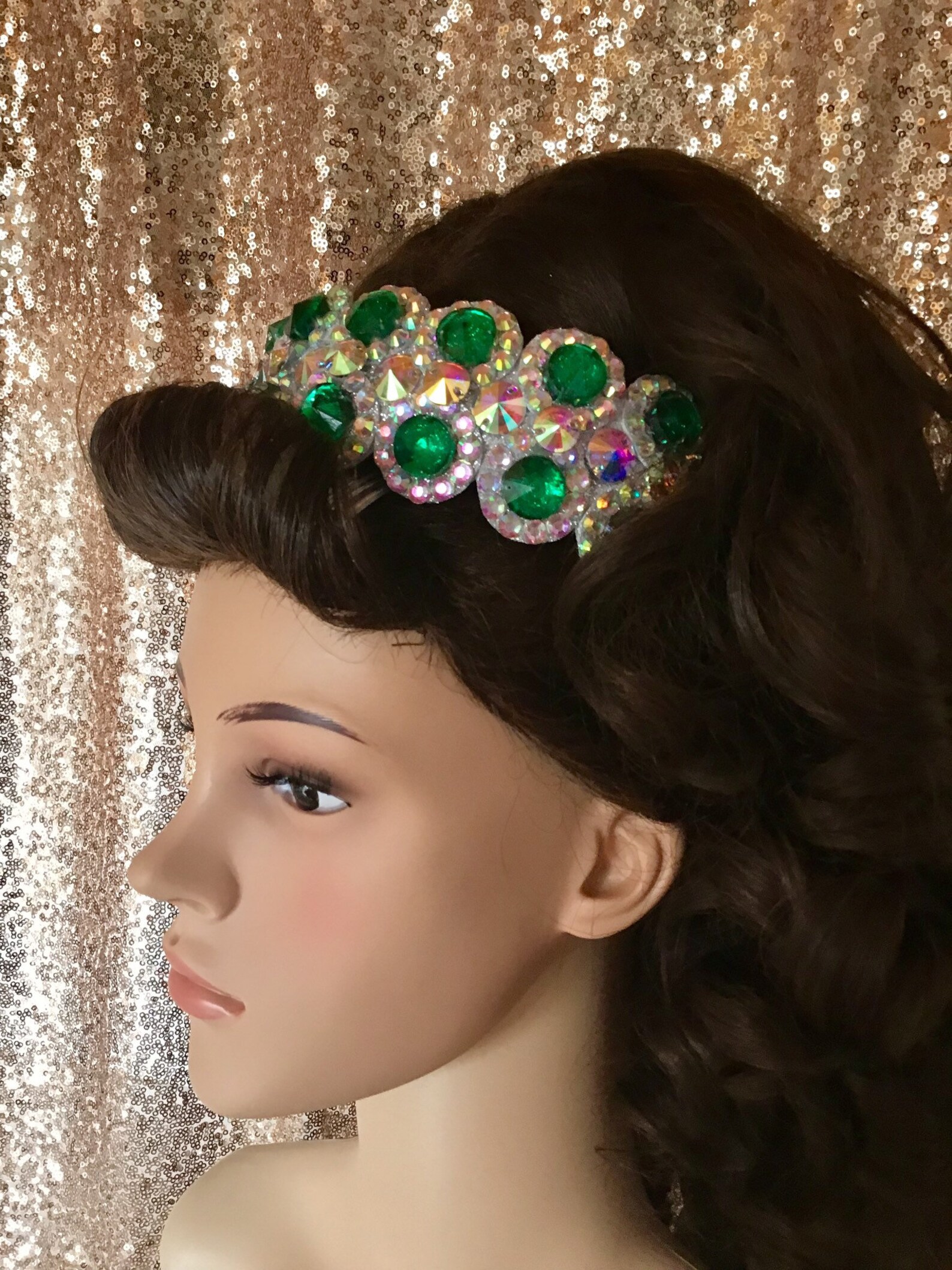 Headband Tiara Crown Irish Dance Made of Rhinestones Etsy