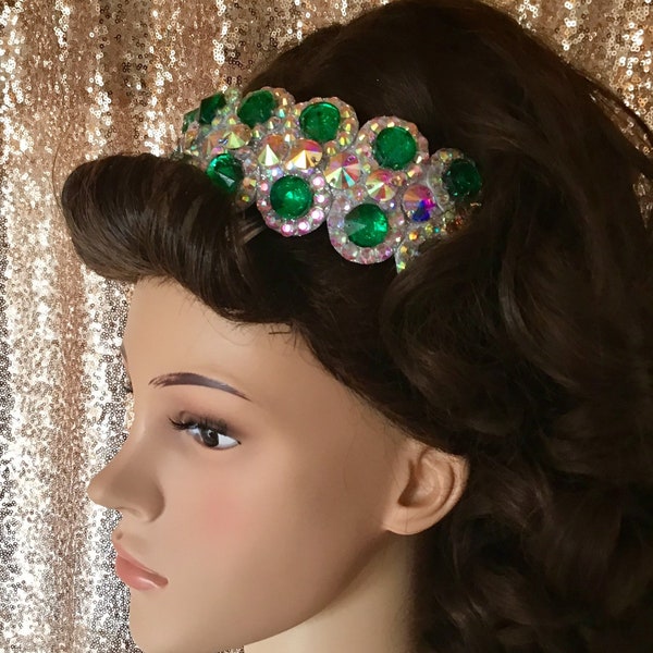 Headband, Tiara, Crown, Irish Dance, made of Rhinestones