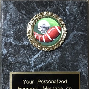 Football Award Plaque Personalized Free
