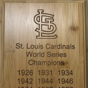 St. Louis Cardinals World Series Plaque
