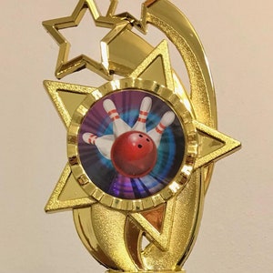 12&quot; Bowling Trophy Personalized Free