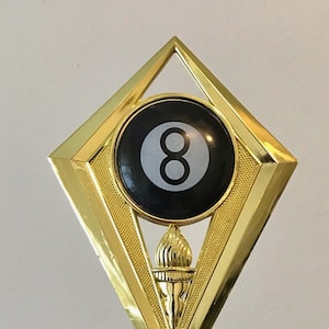 11&quot; Pool Billiards 8 Ball Trophy Personalized Free