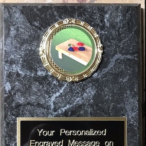 Cornhole Award Plaque Personalized Free