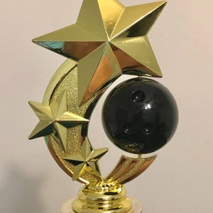10.5” Bowling Trophy Personalized Free