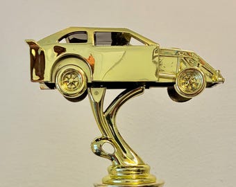 Custom Gold Dirt Track Car Figure Trophy, Best Man Award, Racing Car ...