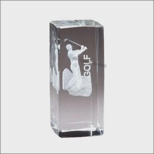 Crystal Golf Male Trophy Personalized Free