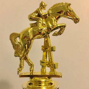9.75” Horse Jumping Trophy Personalized Free