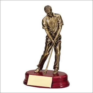 9.75&quot; Golf Male Trophy Personalized Free