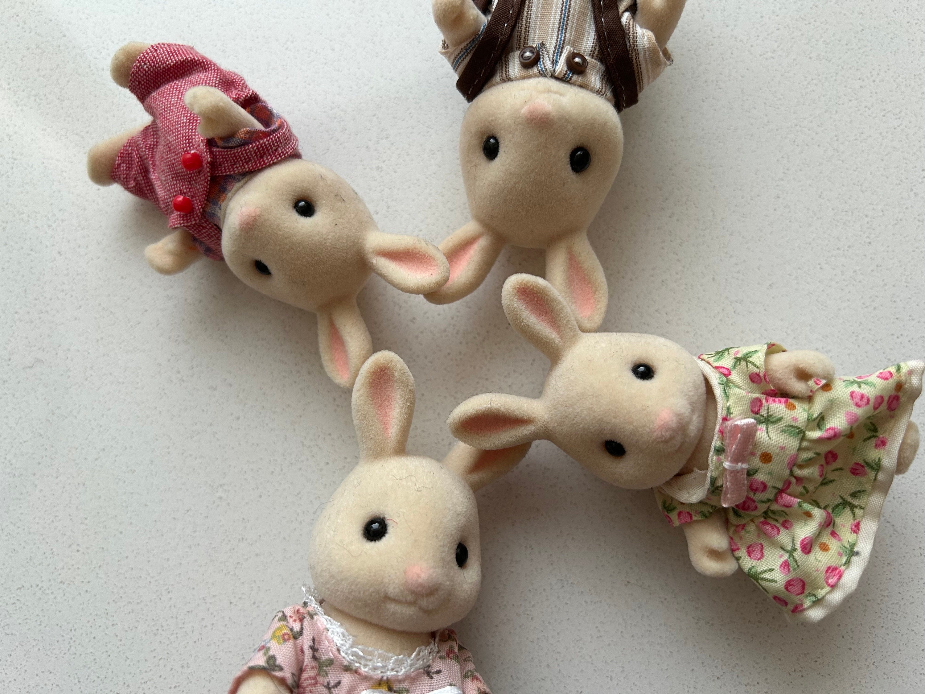 Periwinkle Rabbit Sylvanian Families Periwinkle Milk Rabbit Family 4pcs - Etsy