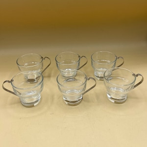 6 thermal glass cups with metal support
