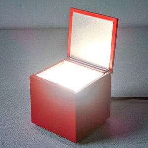 Cuboluce table lamp design F. Bettonica