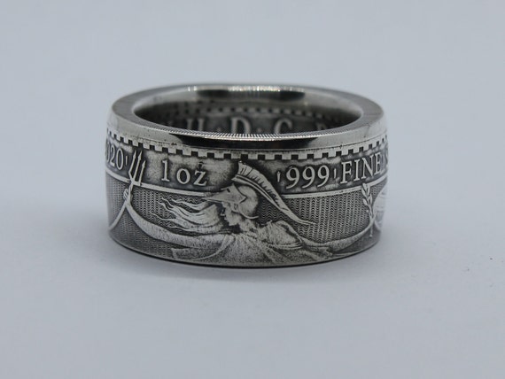 Buddhism Celebration Silver Coin Ring - Silver State Foundry