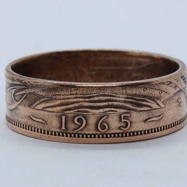 Lucky Penny Coin Rings. Mens ring. Womens ring. Good Luck. Keepsake. Unique gifts
