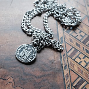 Silber römische Münze Anhänger