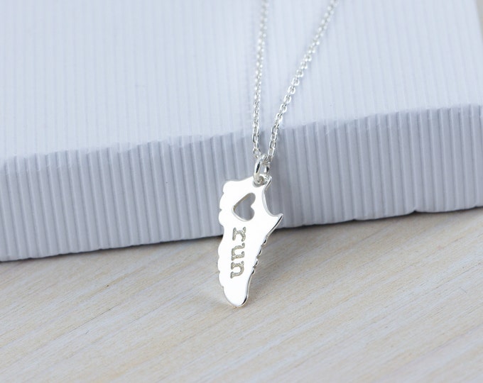 Sterling Silver Running Necklace, Runner Gift for Women, Simple Love Run Necklace