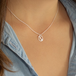 Sagittarius Necklace, Sterling Silver Zodiac Necklace, Sagittarius Birthday Gift