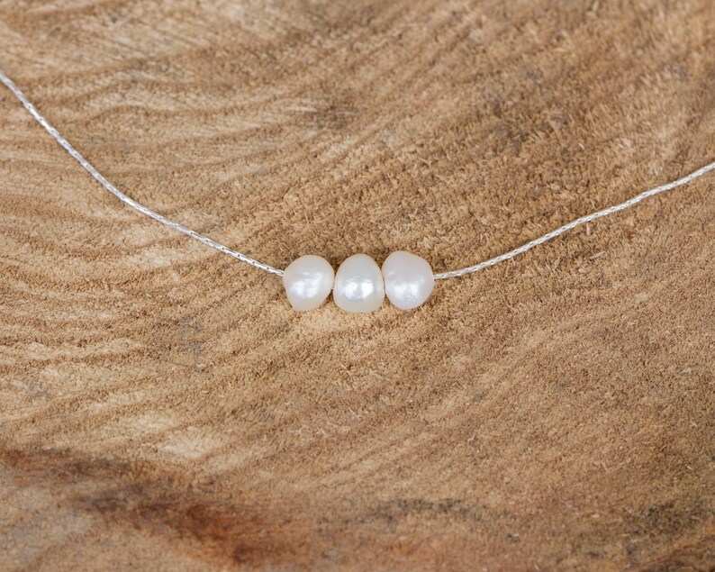 Delicate Wedding Necklace Thin Chain Pearl Necklace Minimalist Pearl Necklace Sterling Silver Freshwater Pearl Necklace Pearl Necklace