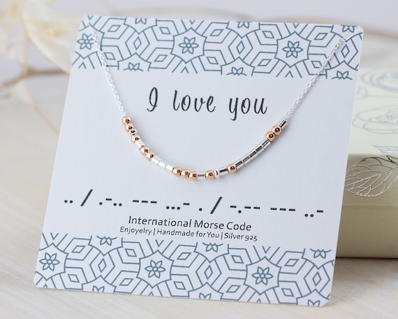 CUSTOM Gold Fill Morse Code Necklace also in Silver India | Ubuy