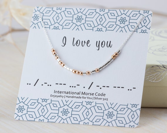 CUSTOM Gold Fill Morse Code Necklace also in Silver India | Ubuy