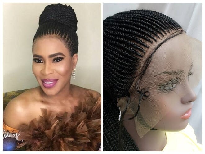 Ready To Ship Braided Wig Frontal Ponytail Wig Updo