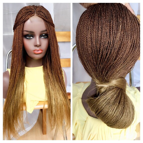 Senegalese Twists Ombre Braided Wig Braid Wig Million Braids Etsy