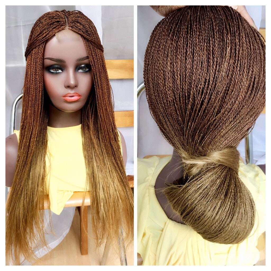 Senegalese Twists Ombre Braided Wig Braid Wig Million Braids Lace
