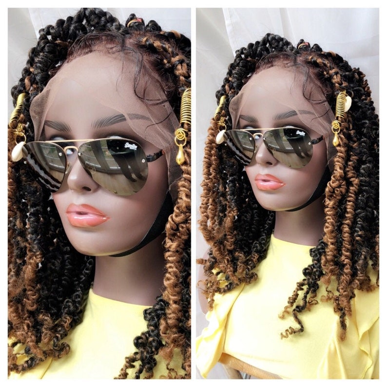 Ready To Shipfull Human Hair Lace Braided Wig Spring Twists Etsy