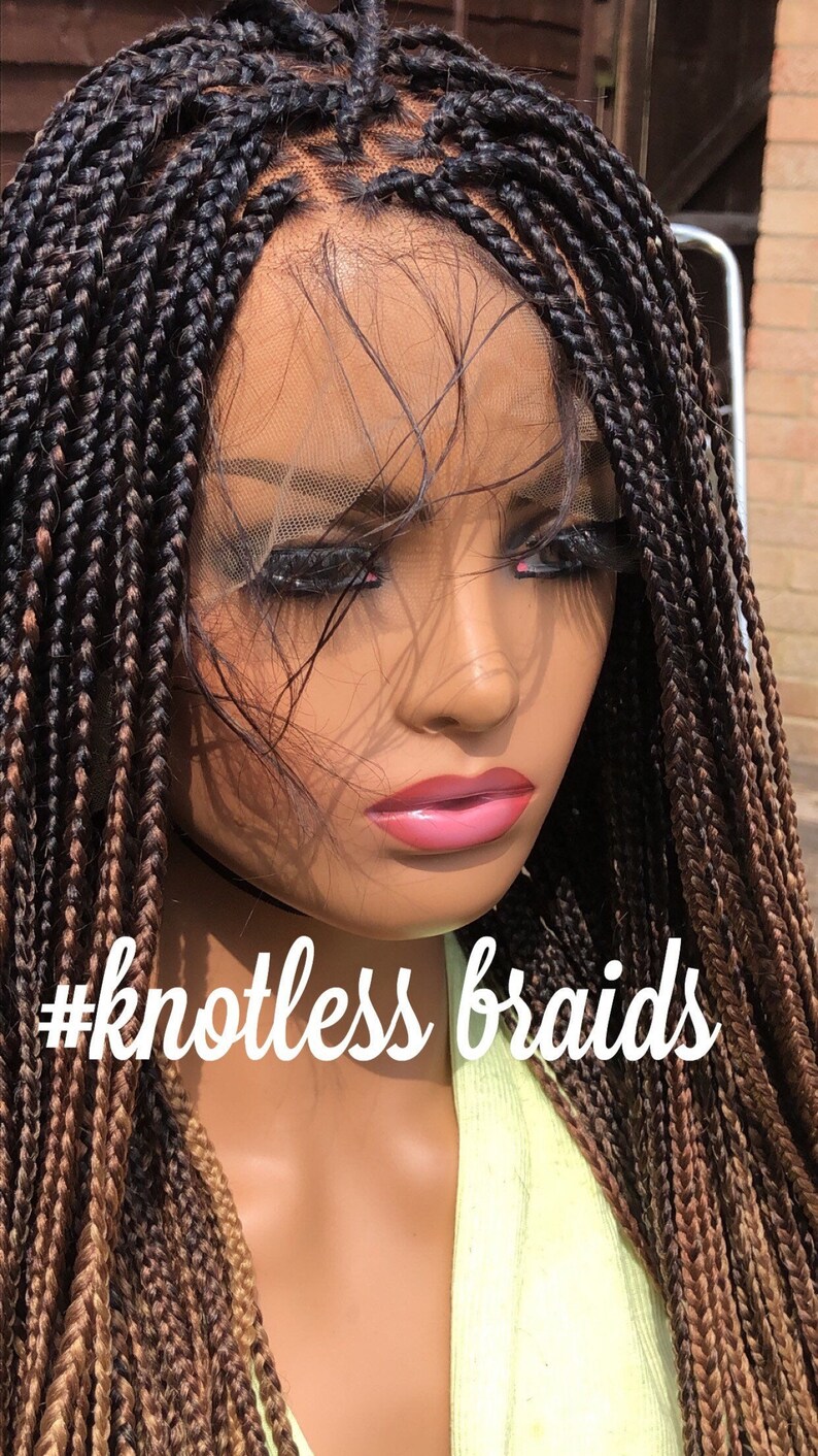 Preorderfull Lace Braided Wig Braids Wig Lace Wig Black Brown Etsy UK