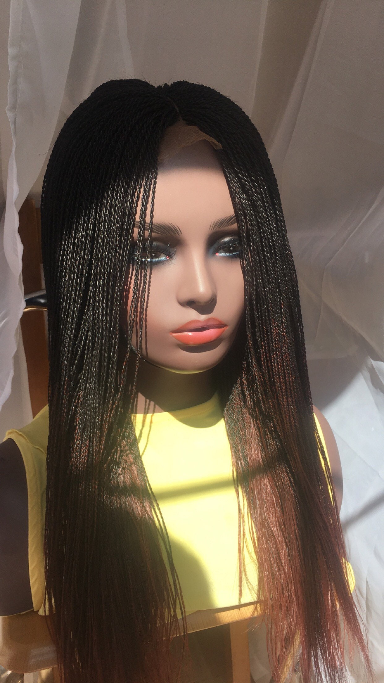Ready To Ship Senegalese Twists Ombre Braided Wig Braid Wig