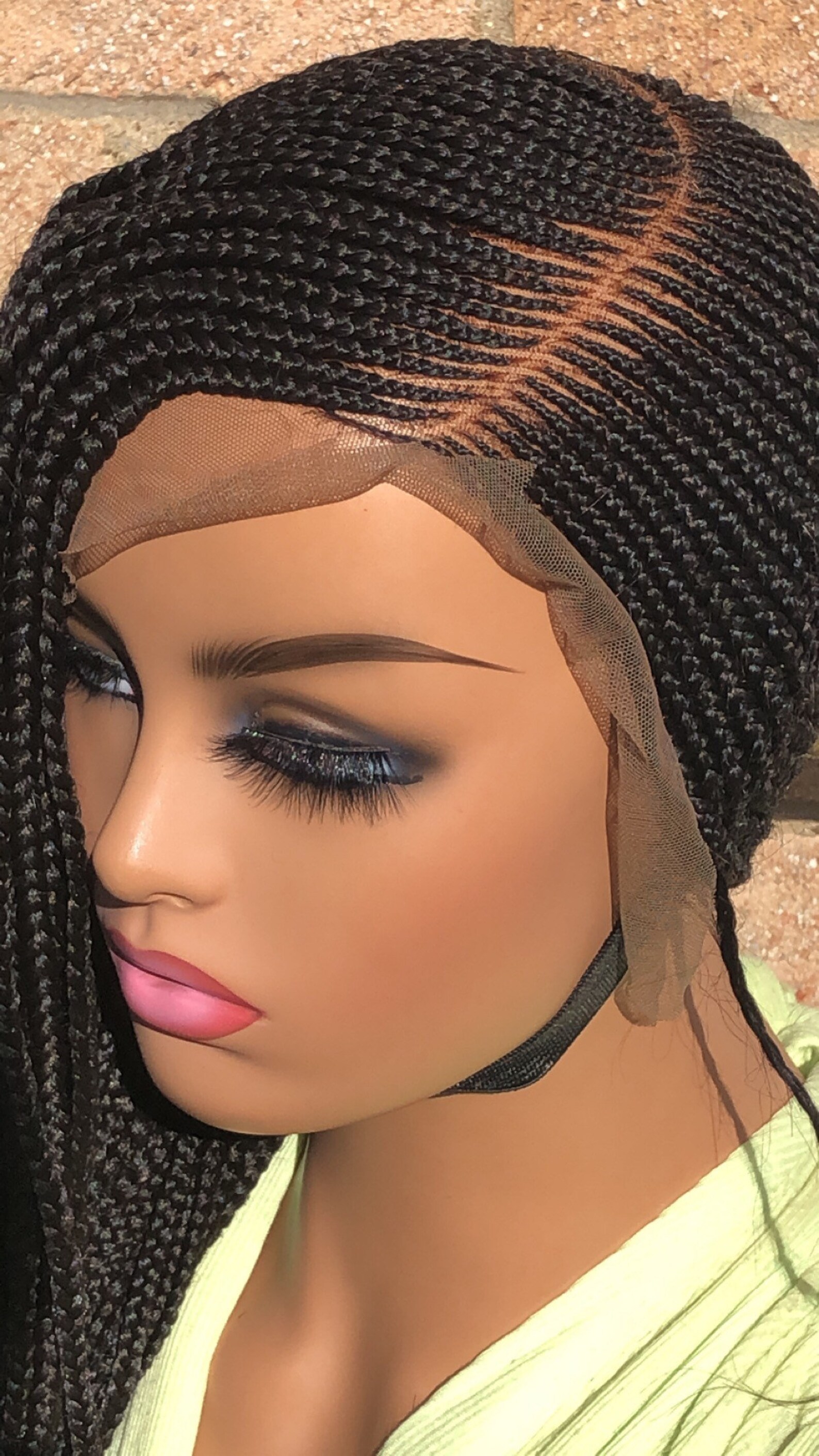 Black Lemonade Lace Braided Wig Human Hair Wig Etsy