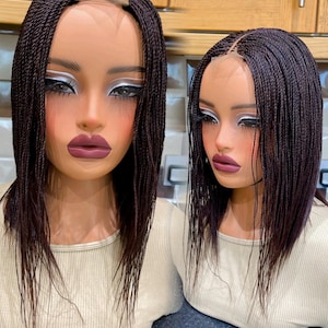 READY TO SHIP*Braided Wig Brown Micro Twists