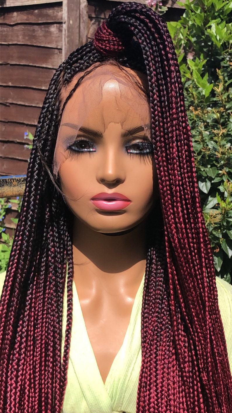 PREORDERFull Lace Braided Wig Braids Wig Lace Wig Black Etsy