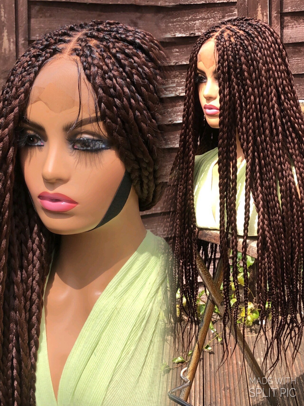 Ready To Shipgolden Brown Braided Wig Hand Made Braided Lace 224