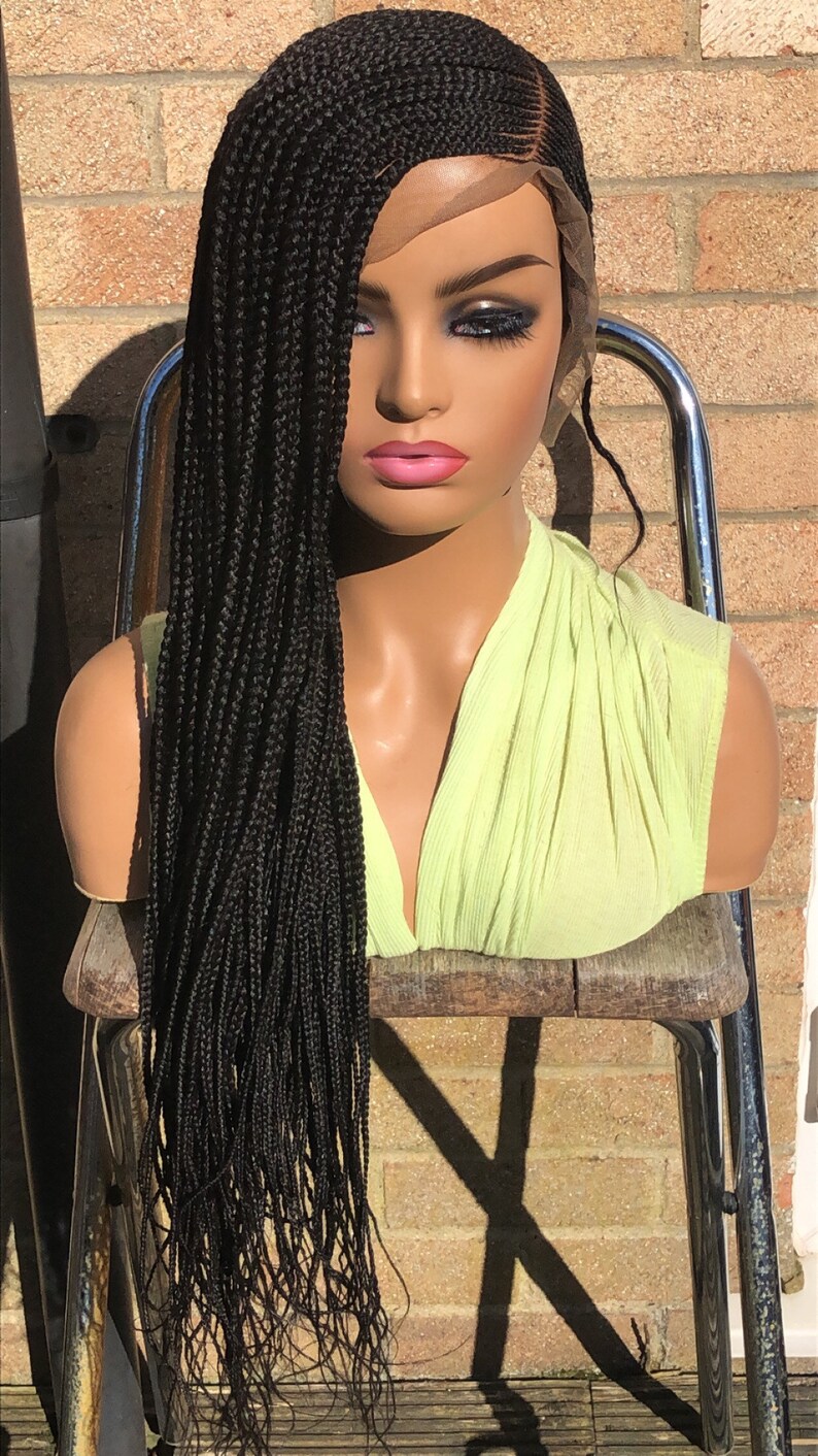 Black Lemonade Lace Braided Wig Human Hair Wig Etsy