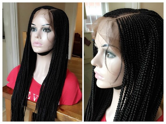Braided Wig Tribal Braids Lace Frontal Cornrow Braid Wig Human Etsy