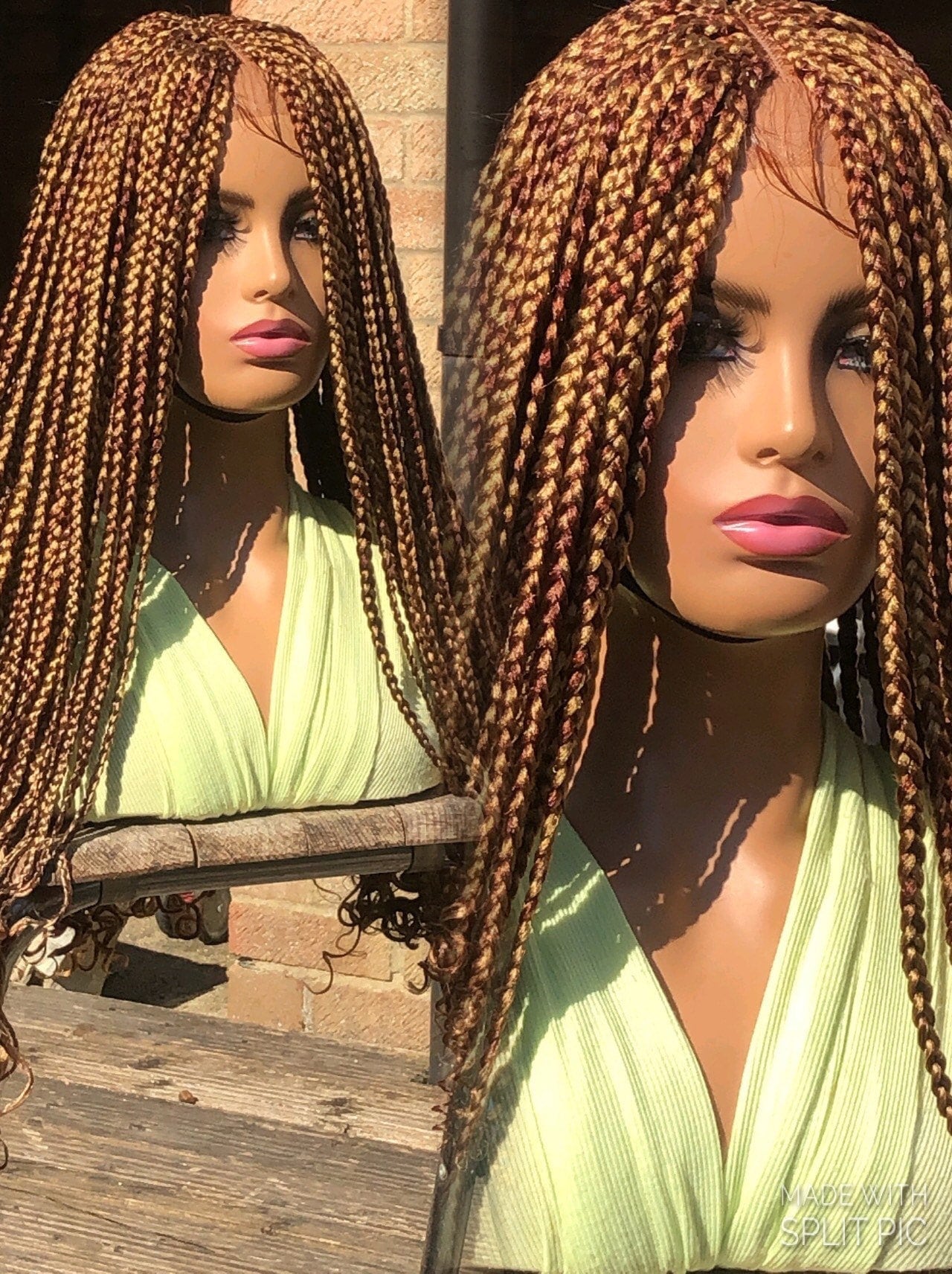 blonde wig with braids