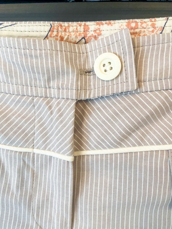 Vintage Capri Pants, Size 8, Pinstripe Pants, Kha… - image 8