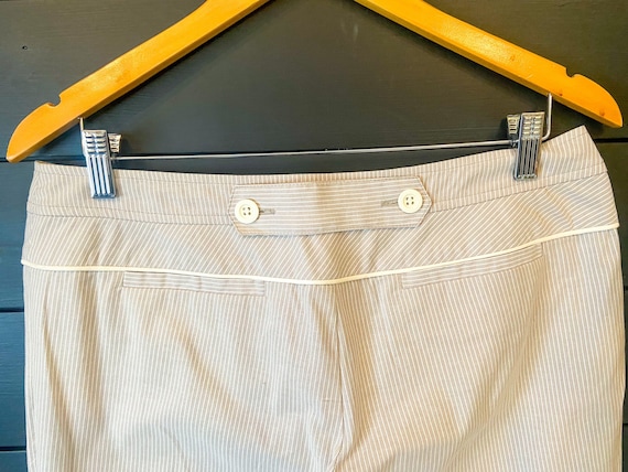 Vintage Capri Pants, Size 8, Pinstripe Pants, Kha… - image 7