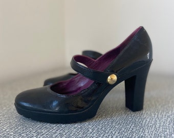COACH ブラック ハイヒール　SHELLEY ITL PATENT 37 M Coach Shelley Black Patent Pumps Size 8 | eBay